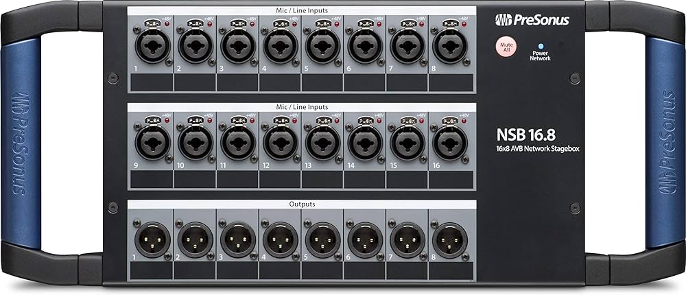 PreSonus NSB 16.8 stage box AVB 16x8 rack