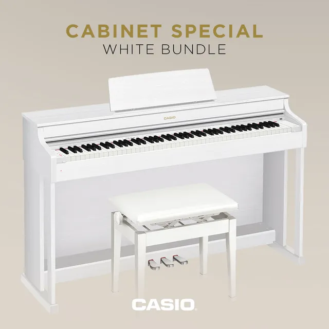 Casio Celviano AP-470 Pianoforte digitale bianco con panca 88 tasti