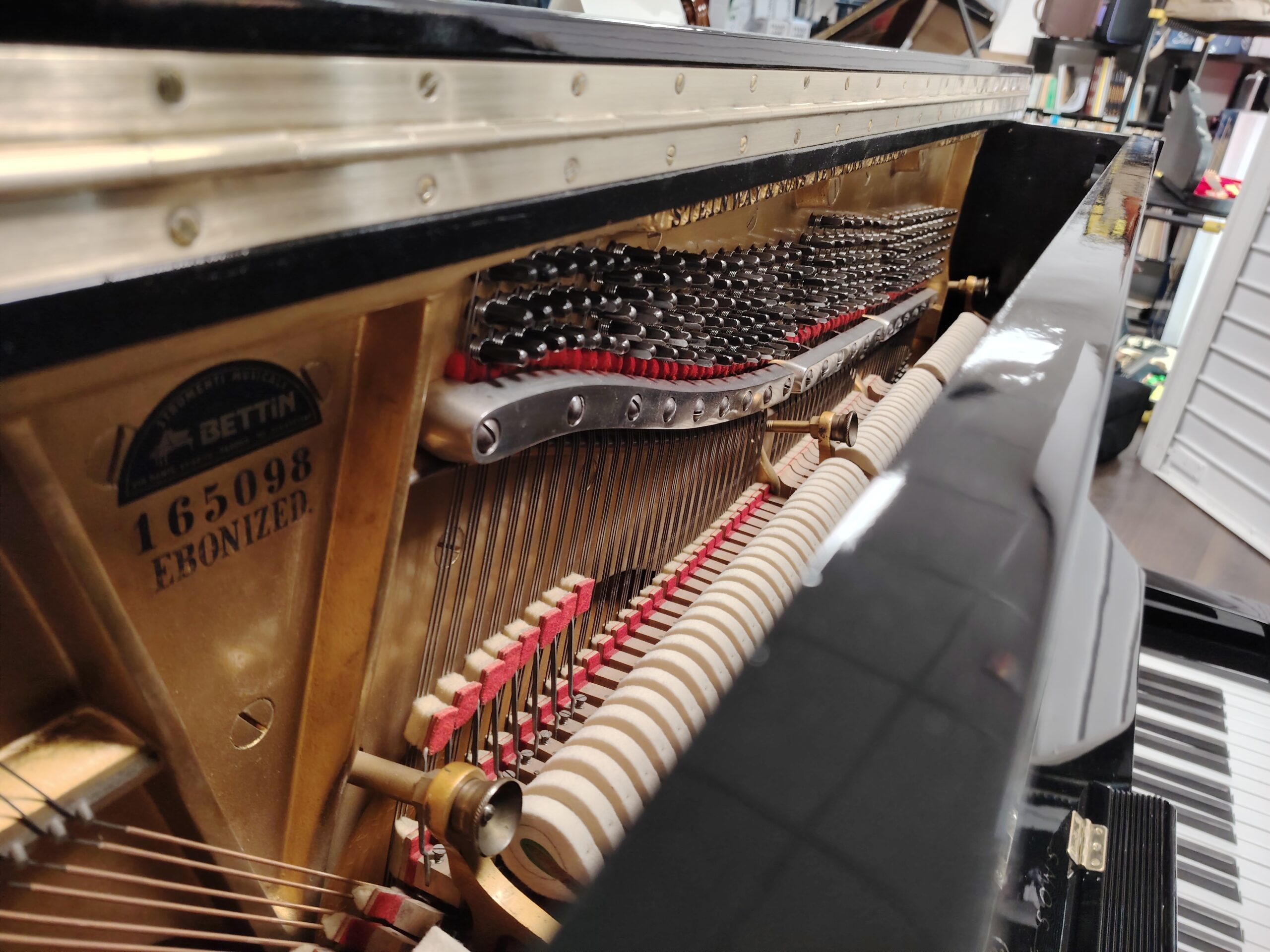 Steinway & Sons K132 pianoforte verticale nero anni 30