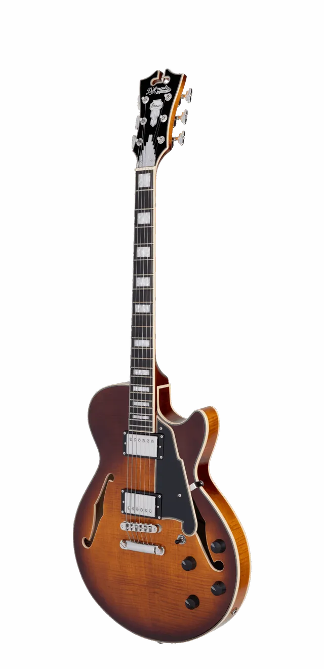 D'Angelico Premier SS Dark Iced Tea Burst chitarra semi-hollow ex demo