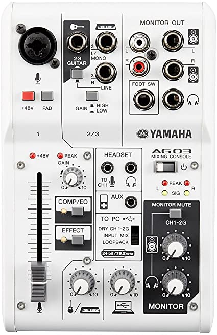 Yamaha AG03 MKII mixer scheda audio USB streaming