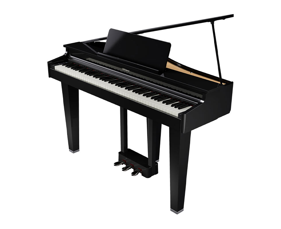 Roland GP-3 pianoforte a coda digitale nero lucido compatto