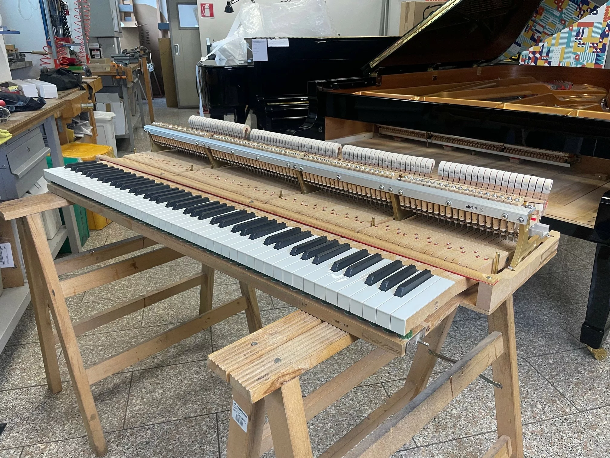 Yamaha C7 pianoforte a coda usato 227 cm nero lucido