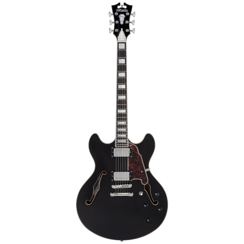 D'Angelico Premier DC chitarra elettrica Black Flake semi-hollow