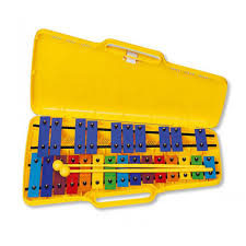 Metallofono Glockenspiel 25 piastre colorate bambini