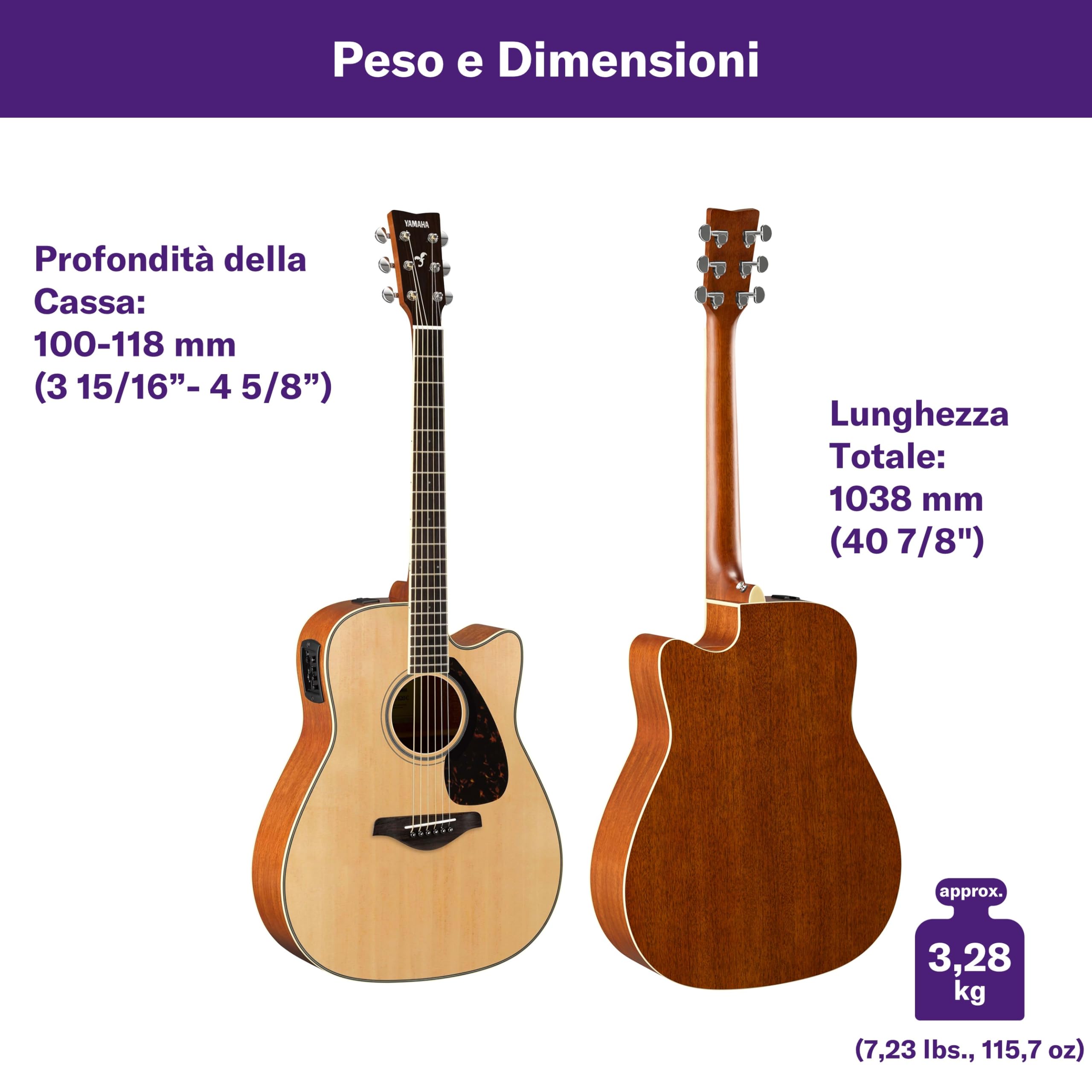 Yamaha FGX820C Chitarra Elettroacustica Natural abete