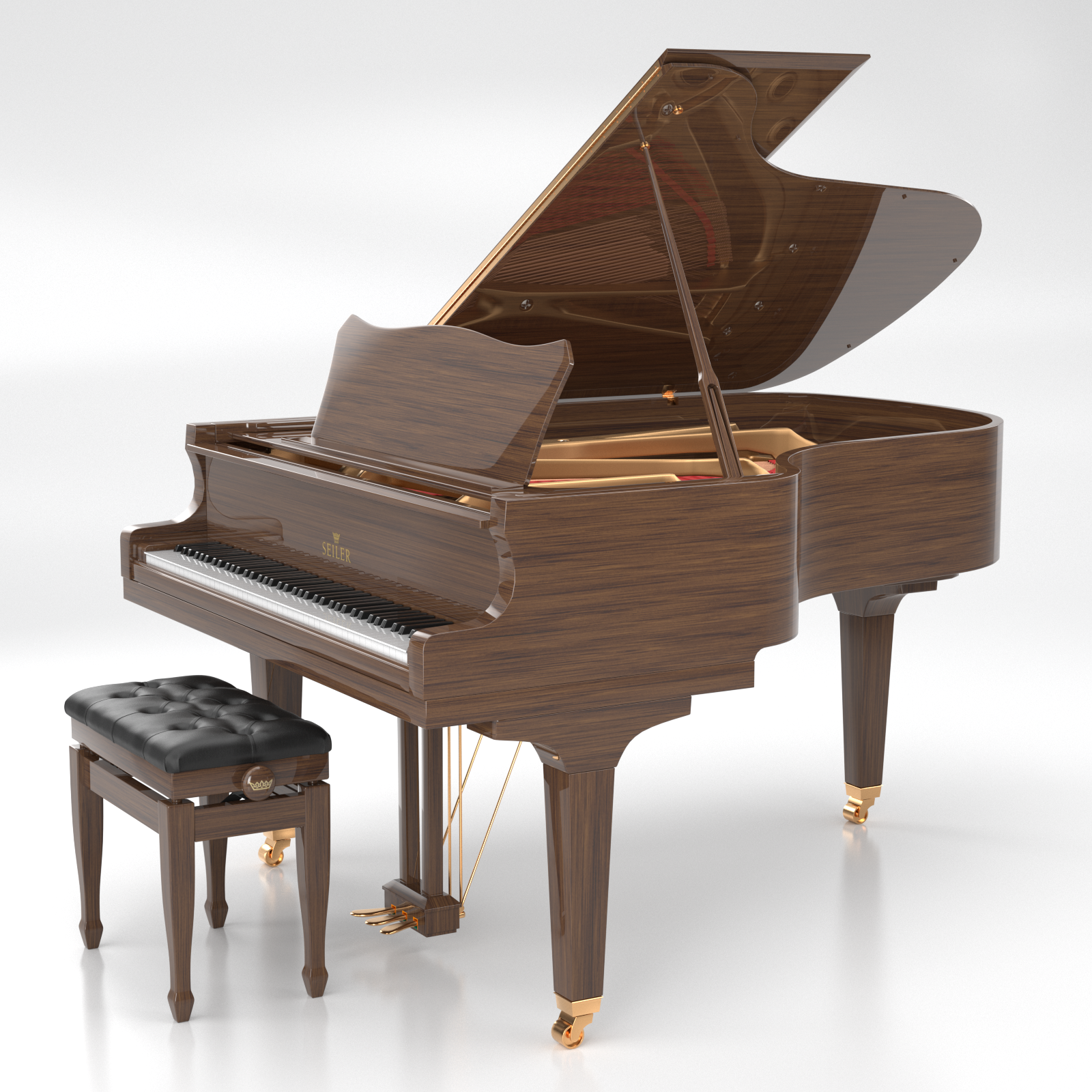 Seiler SE-186 MA pianoforte a coda nero Renner