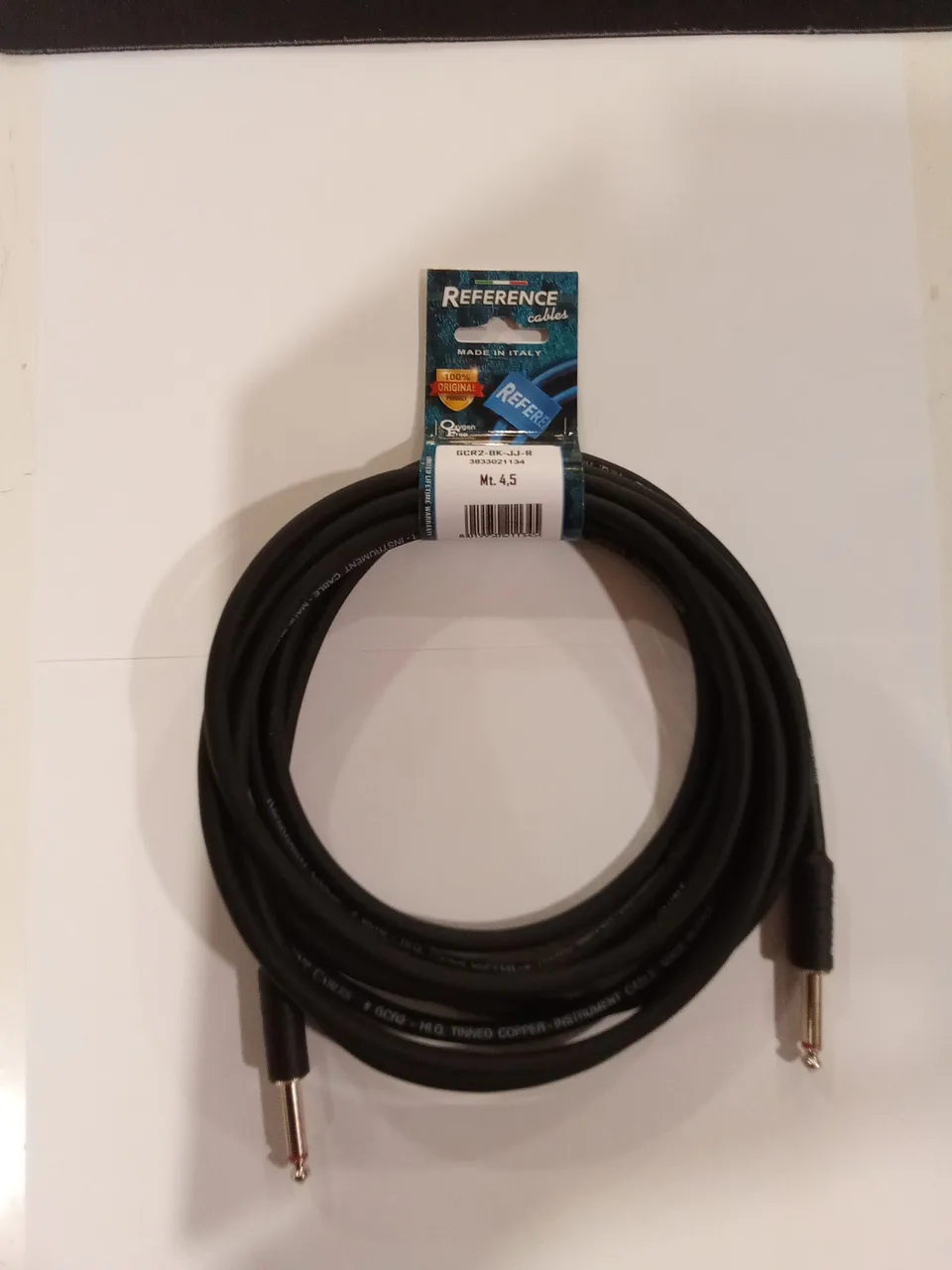 Reference GCR2 cavo jack chitarra 4,5m Nero jack 6,3mm