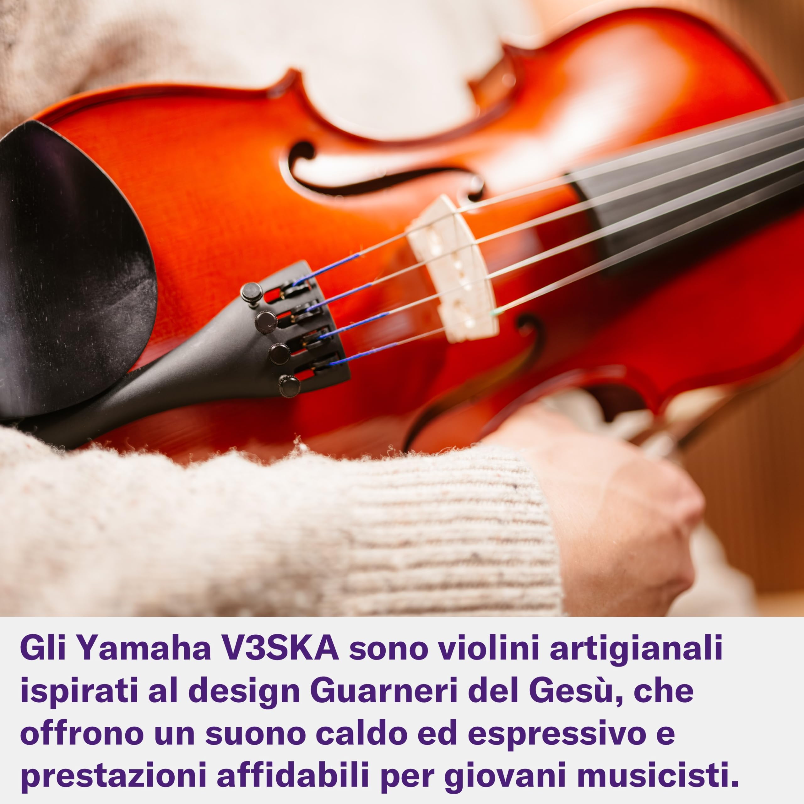 Yamaha V3SKA violino acustico 1/2 marrone con set