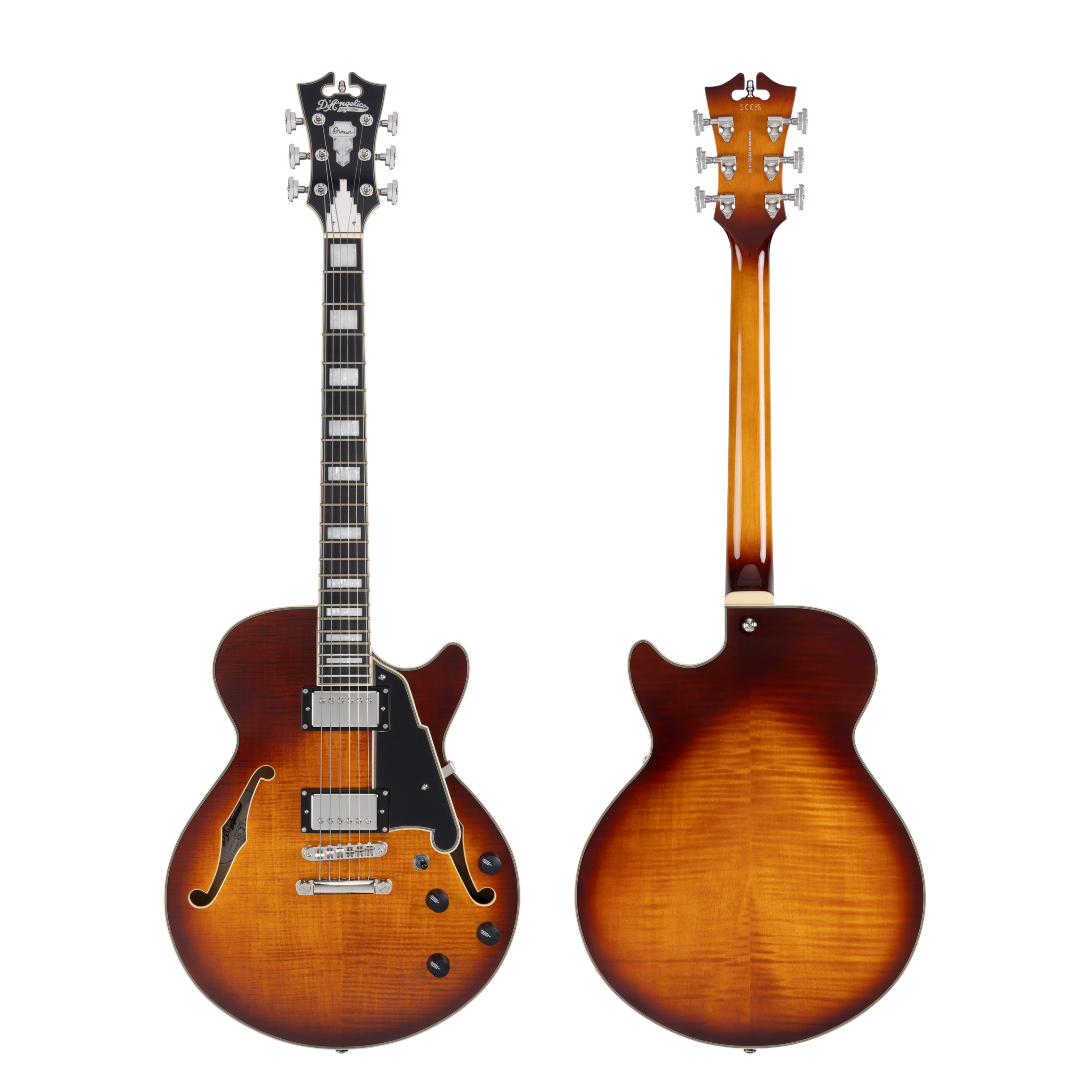 D'Angelico Premier SS Dark Iced Tea Burst chitarra semi-hollow ex demo