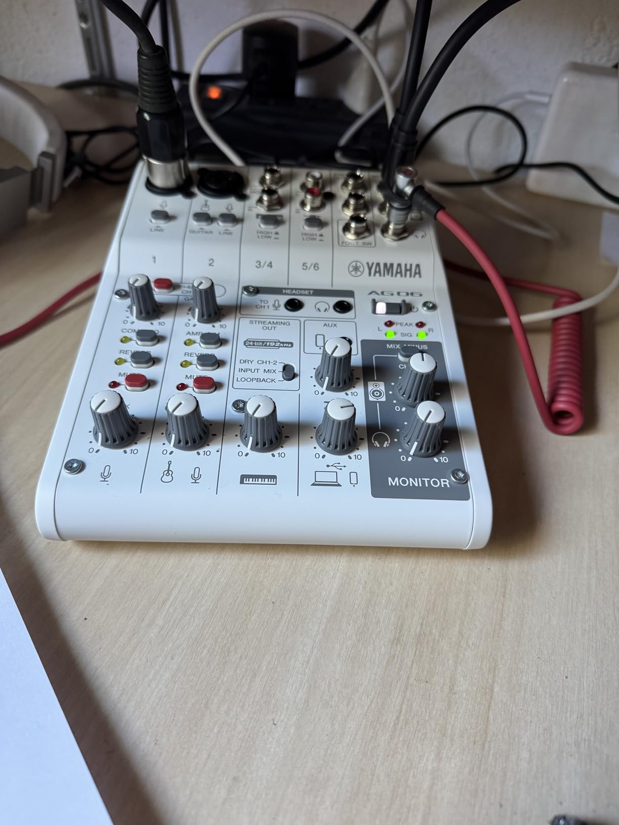 Yamaha AG06MK2 Mixer 6 Canali Streaming Nero USB-C