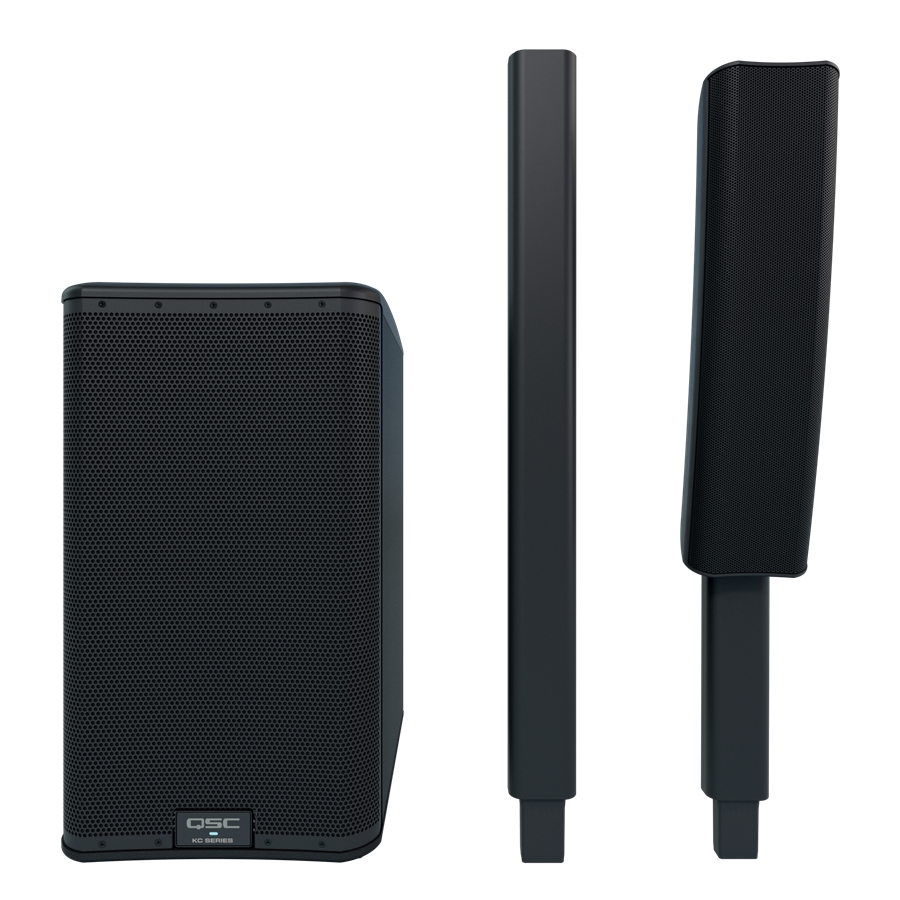 QSC KC12 Diffusore Colonna Attivo Nero + Cover Demo