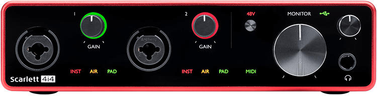 Focusrite Scarlett 4i4 3rd Gen scheda audio USB MIDI