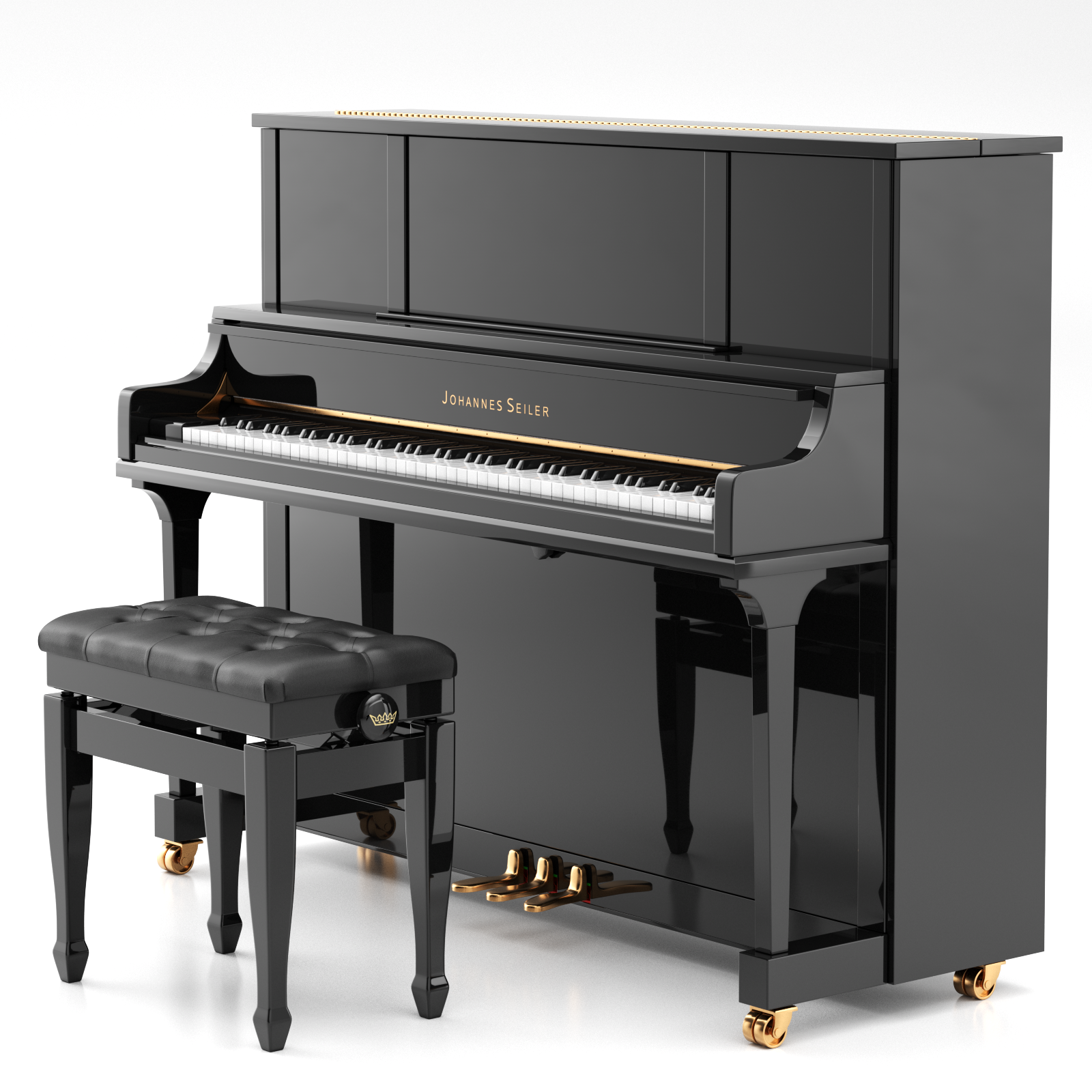 Seiler Johannes Seiler GS-122 pianoforte verticale cherry satin 122 cm