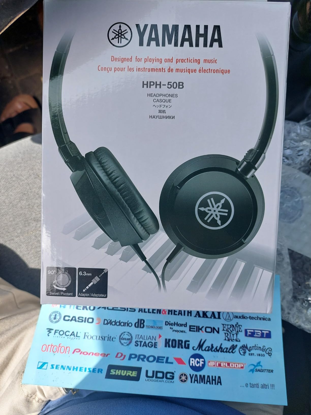 Yamaha HPH-50B Cuffie On Ear Nere Cavo 2 m