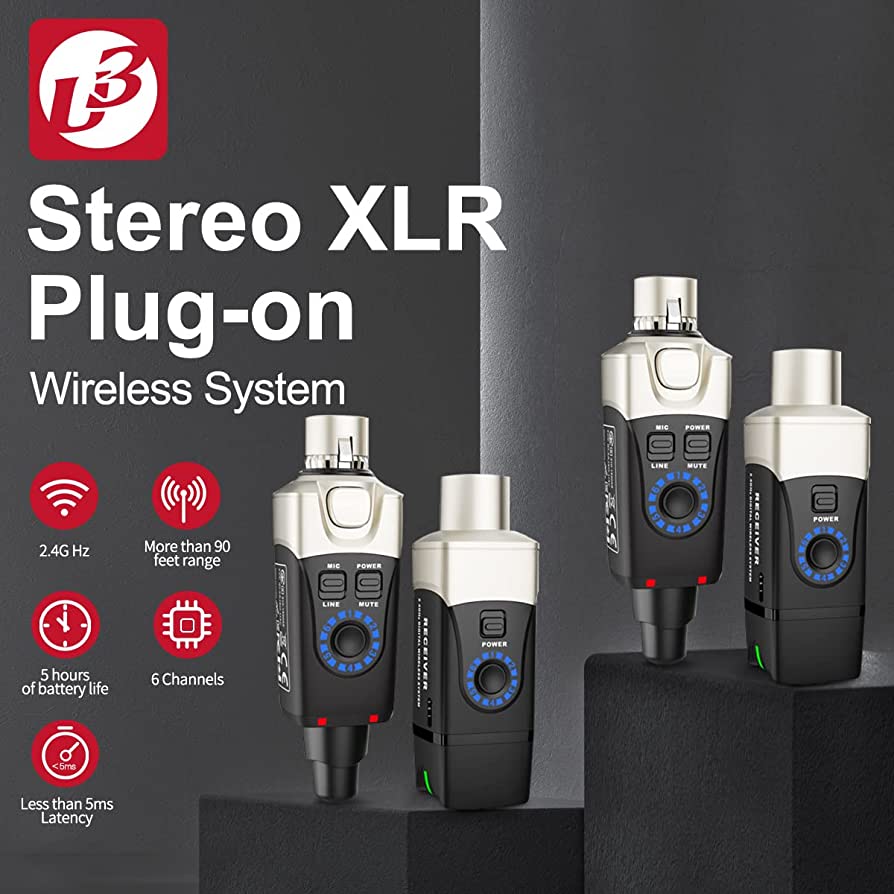 XVive U3 U3D sistema wireless doppio XLR 2,4 GHz 30 m