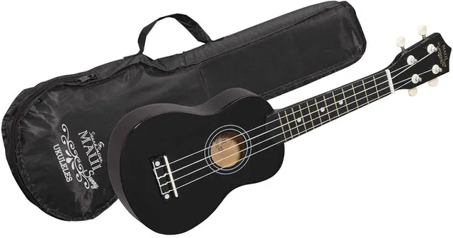 Maui Sunny Black Ukulele Soprano Nero per Principianti