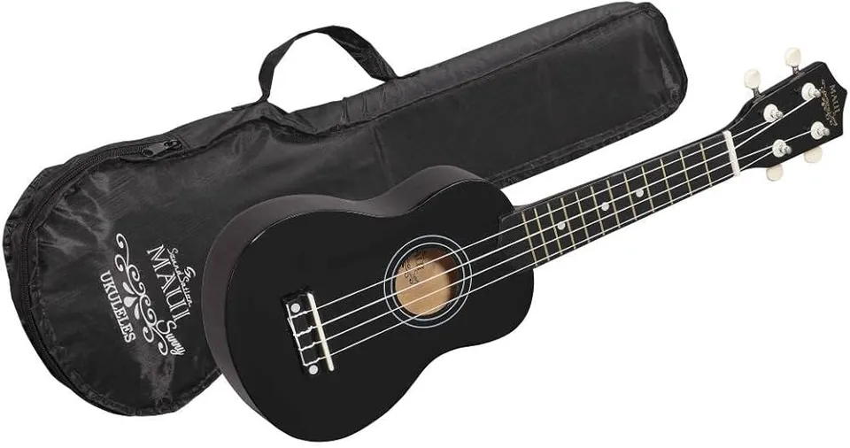 Maui Sunny Black Ukulele Soprano Nero per Principianti