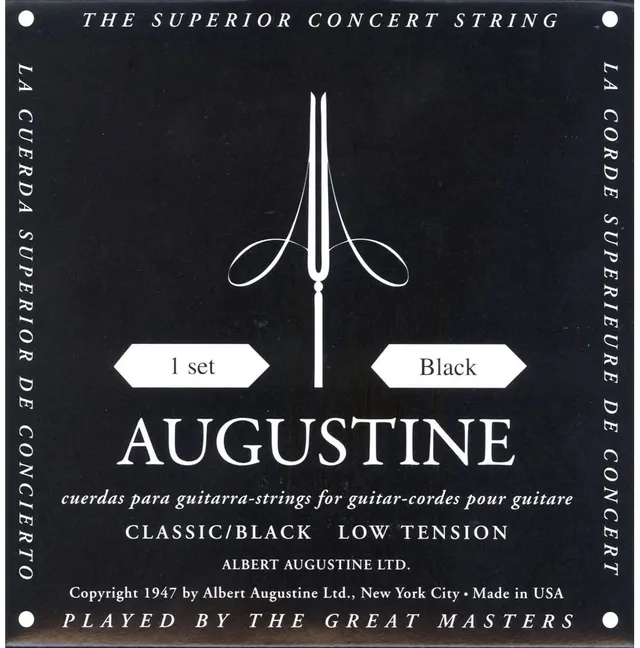 Augustine Nere corde chitarra classica bassa tensione