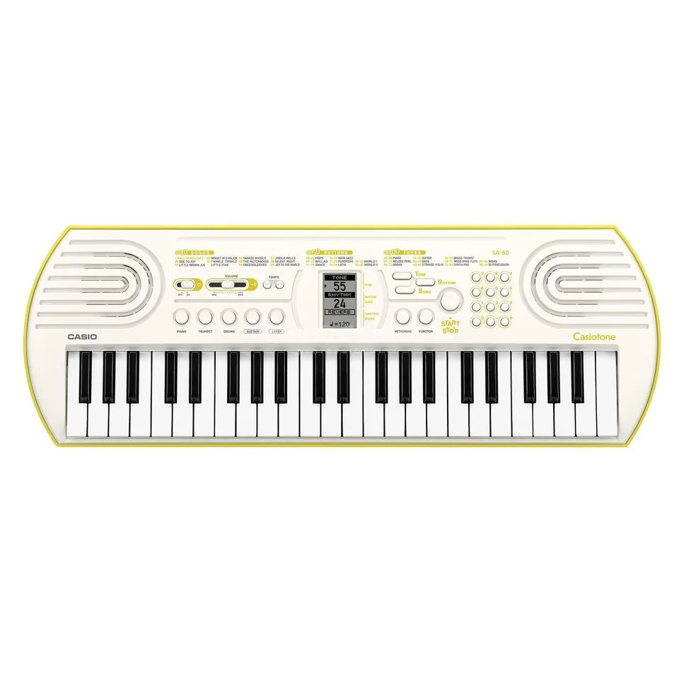 Casio SA-80WH Minitastiera 44 Tasti Bianca 100 Suoni