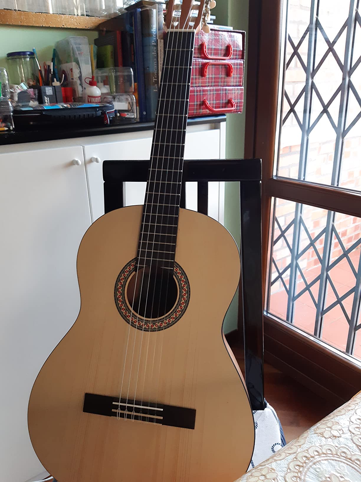 Yamaha C40BLII Chitarra Classica 4/4 Nera 6 Corde Nylon Principianti