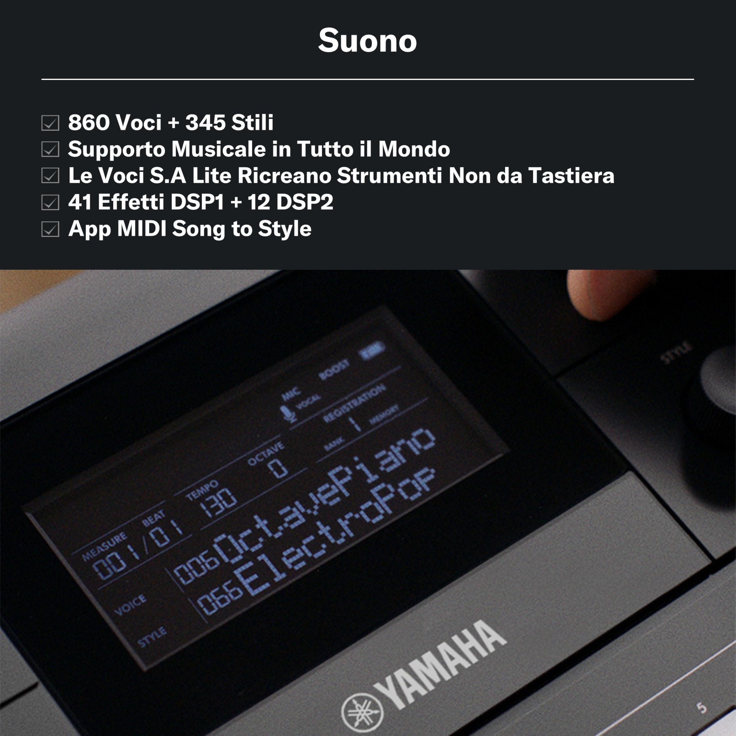 Yamaha PSR-E483 Tastiera 61 tasti con 860 voci