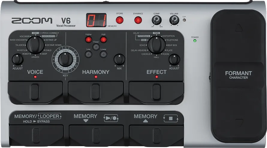 Zoom V6 vocal processor effetto voce per live
