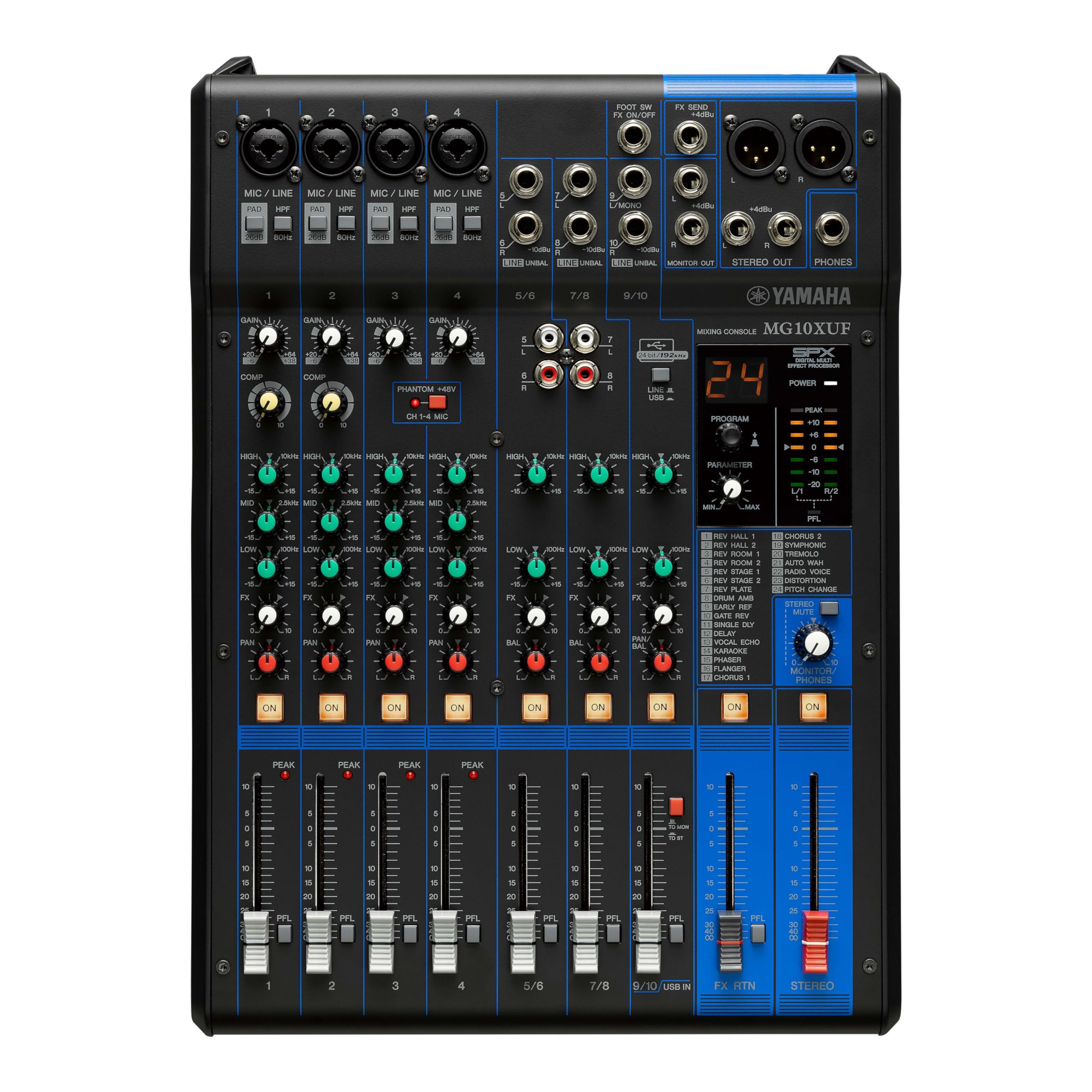 Yamaha MG10XUF mixer analogico 10 canali con fader
