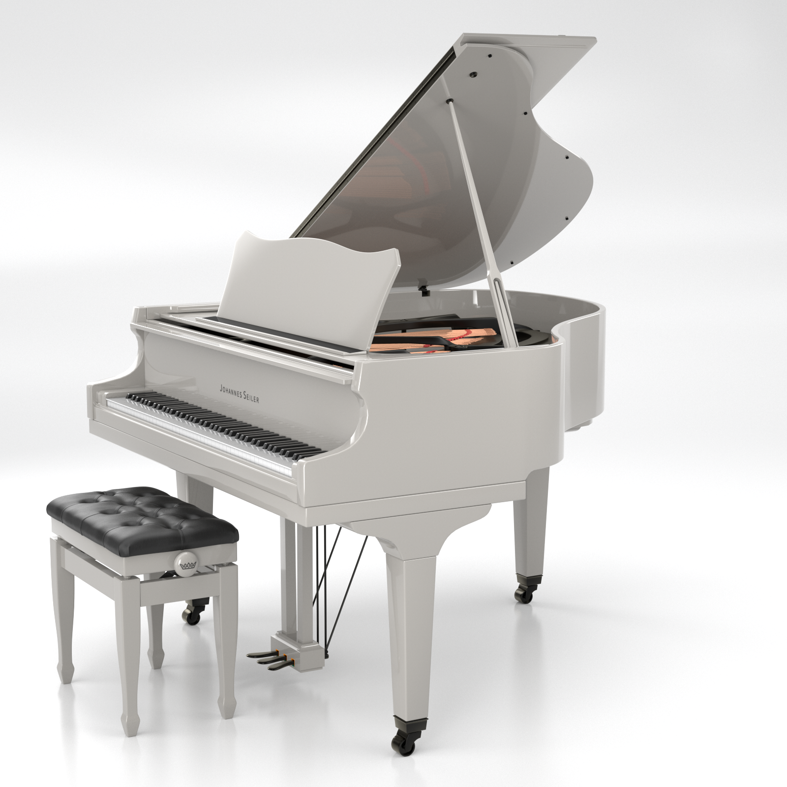 Seiler GS-150B pianoforte a coda grigio lucido 150 cm