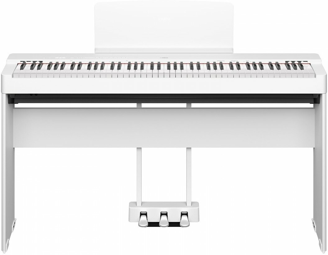 Yamaha P-225 pianoforte digitale bianco bundle 88 tasti pesati