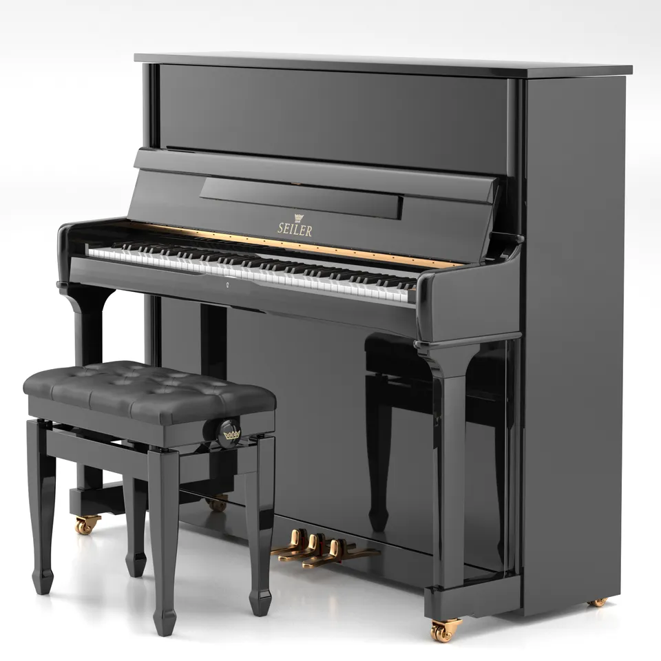 Seiler Institutional SEI-126 pianoforte verticale nero lucido