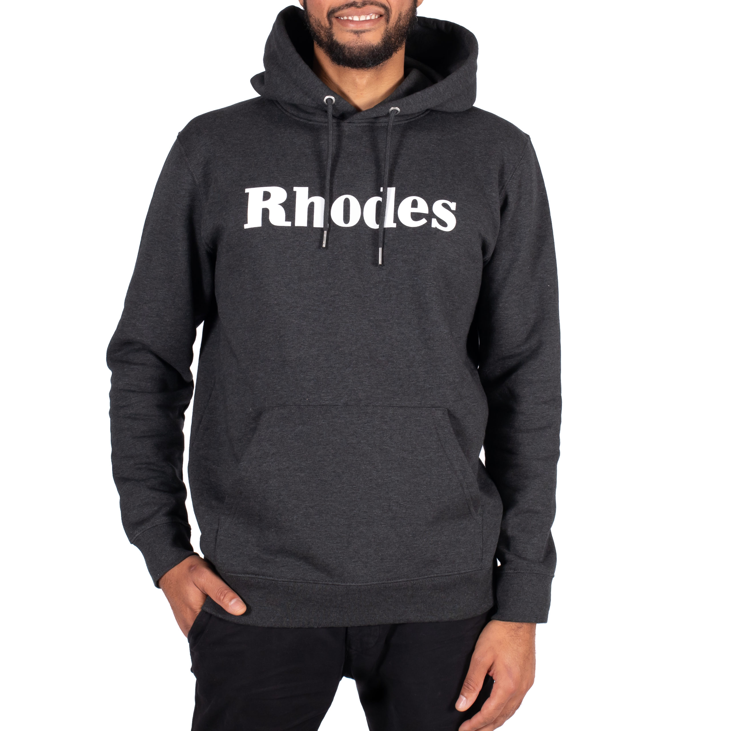 Rhodes Hoodie felpa cappuccio grigia slate grey cotone