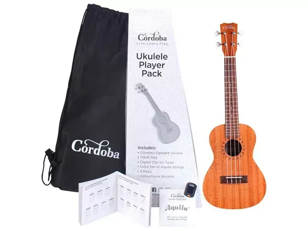 Cordoba Player Pack ukulele concerto mogano con borsa