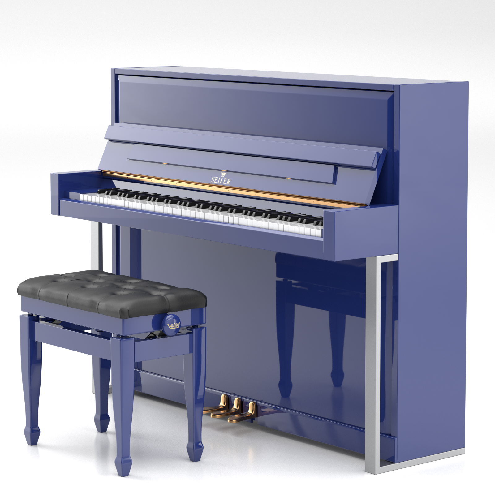 Seiler SE-116 Accent pianoforte verticale nero lucido 45.5"