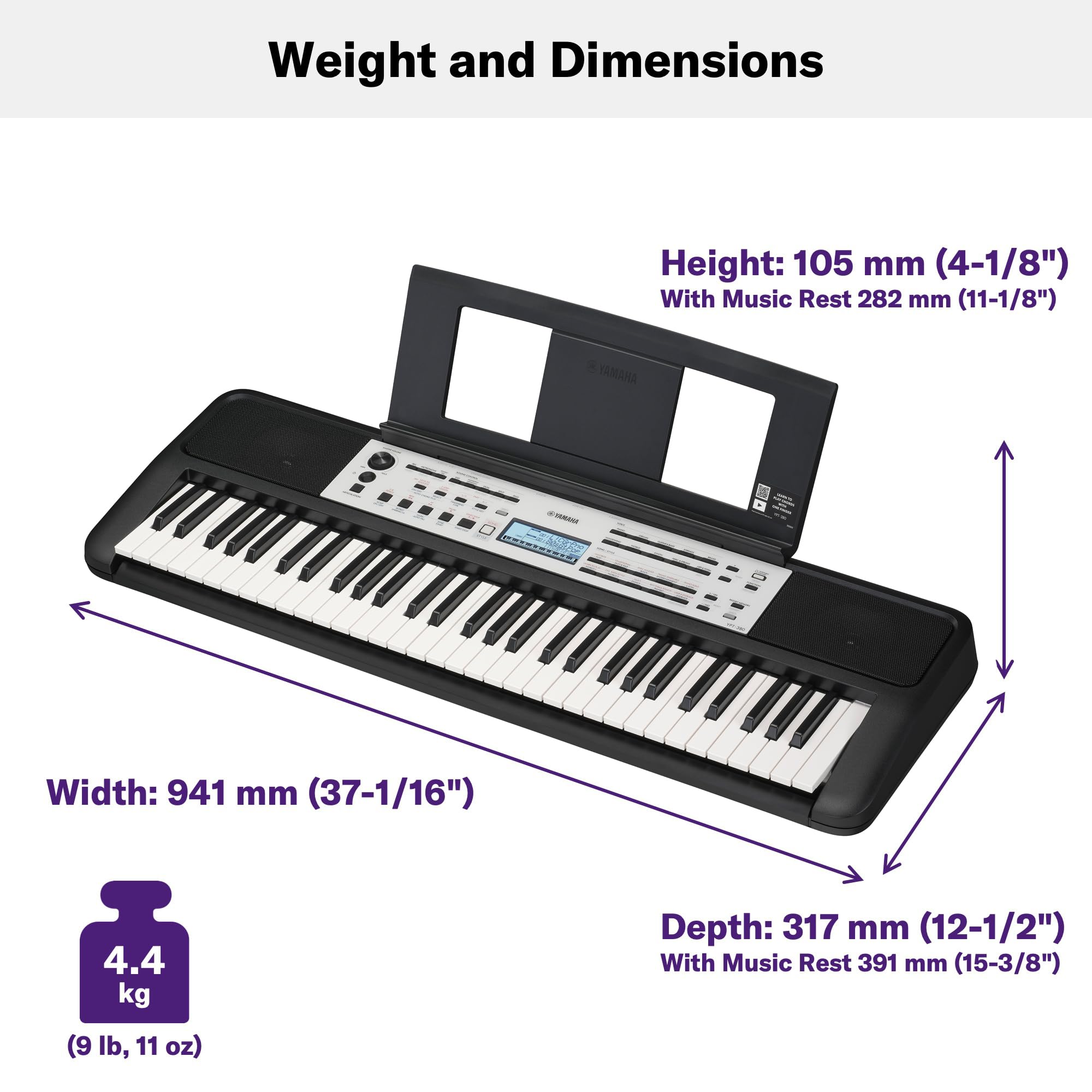 Yamaha YPT-380 tastiera portatile 61 tasti touch