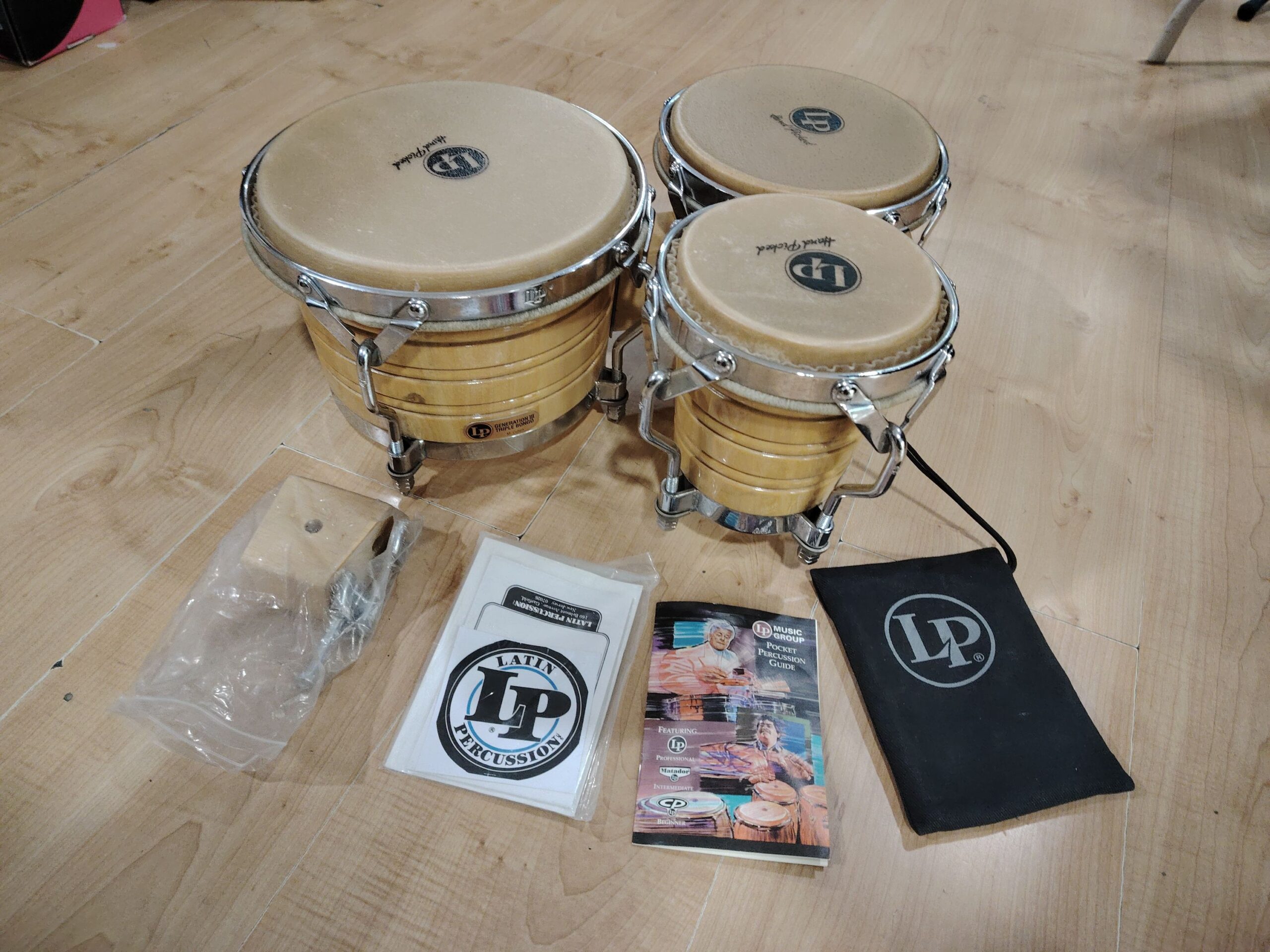 Latin Percussion LP201A3 Generation III triplo bongo Natural