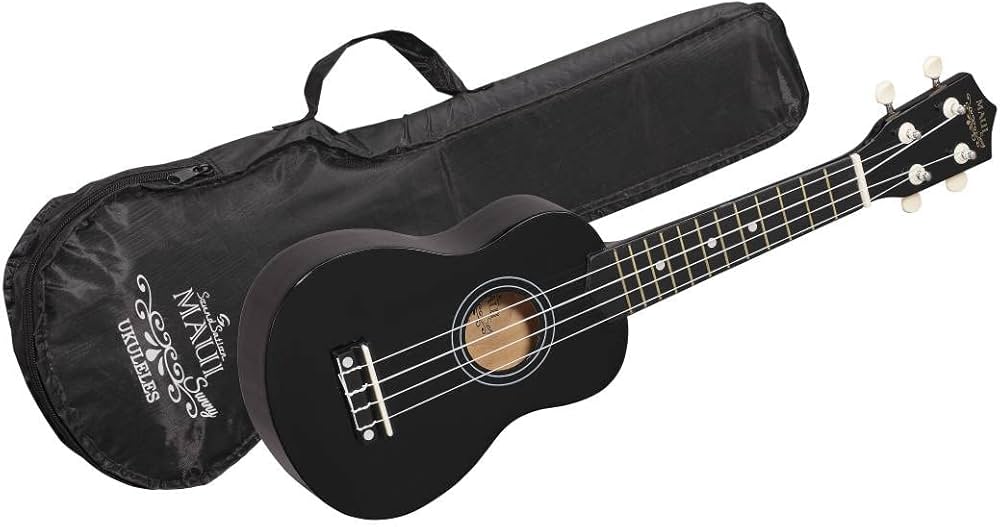 Maui Sunny Black Ukulele Soprano Nero per Principianti