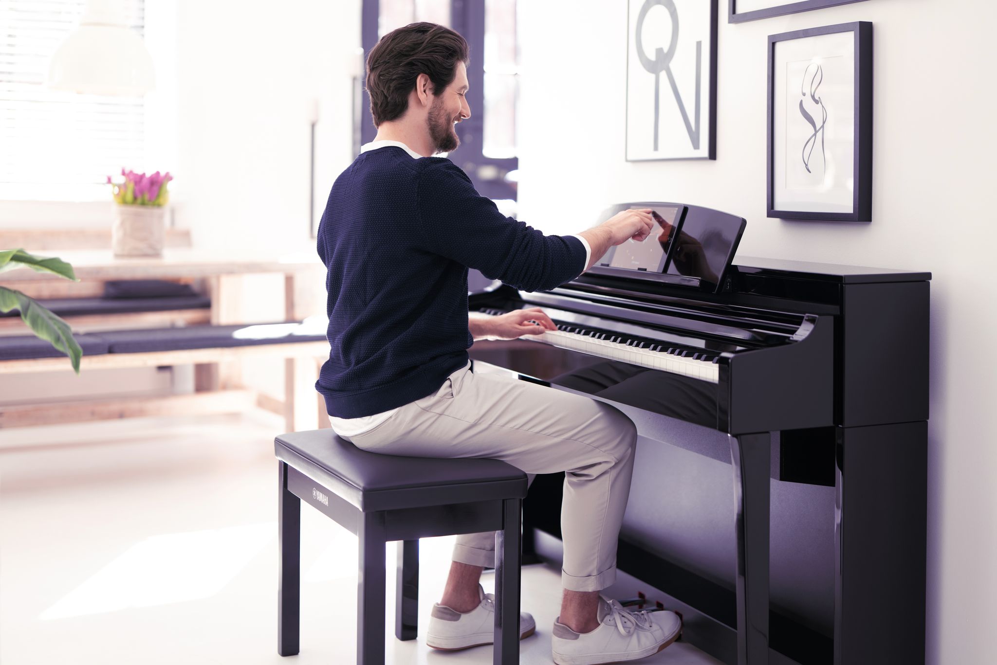 Yamaha Clavinova CSP-255 Pianoforte Digitale Nero Lucido