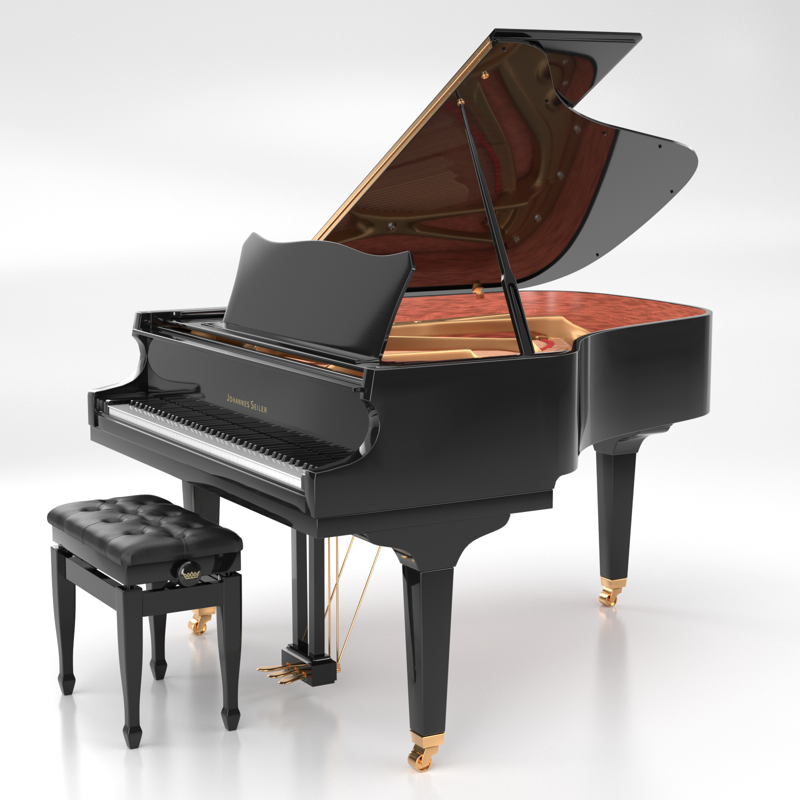 Seiler Johannes Seiler GS-175 pianoforte a coda nero lucido