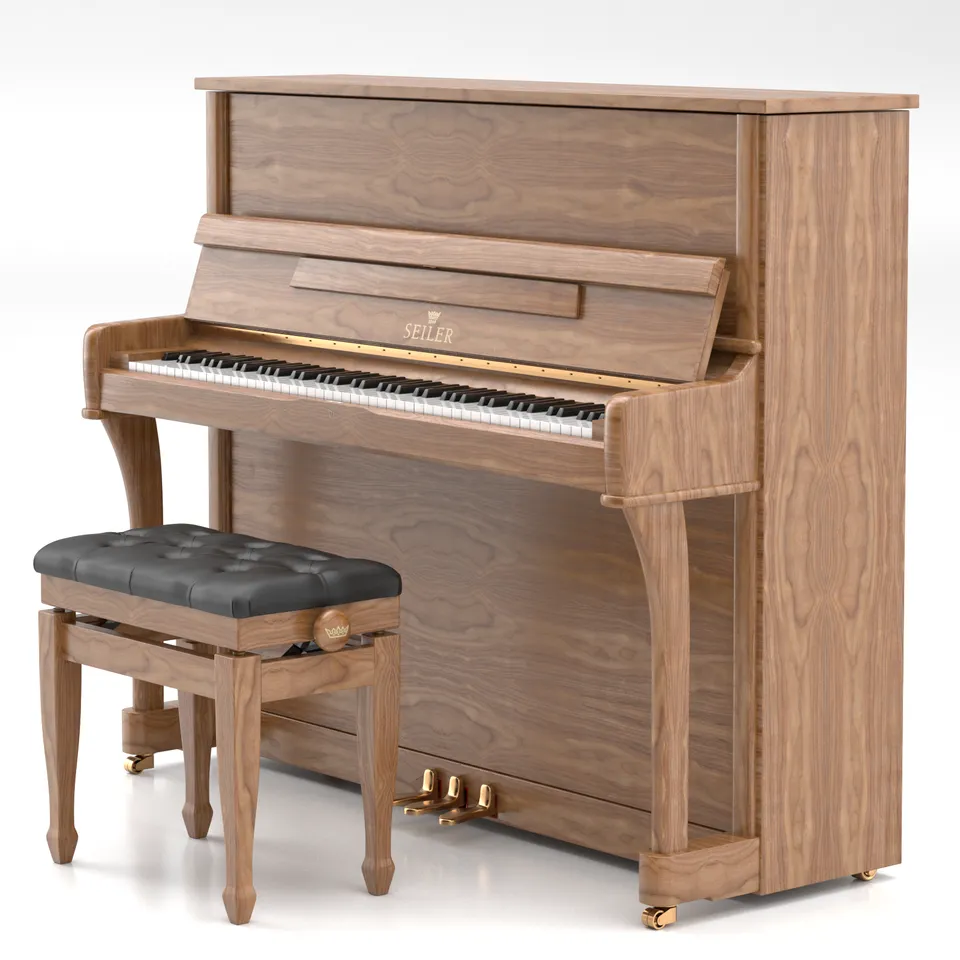 Seiler SE-126 KO pianoforte verticale nero Renner