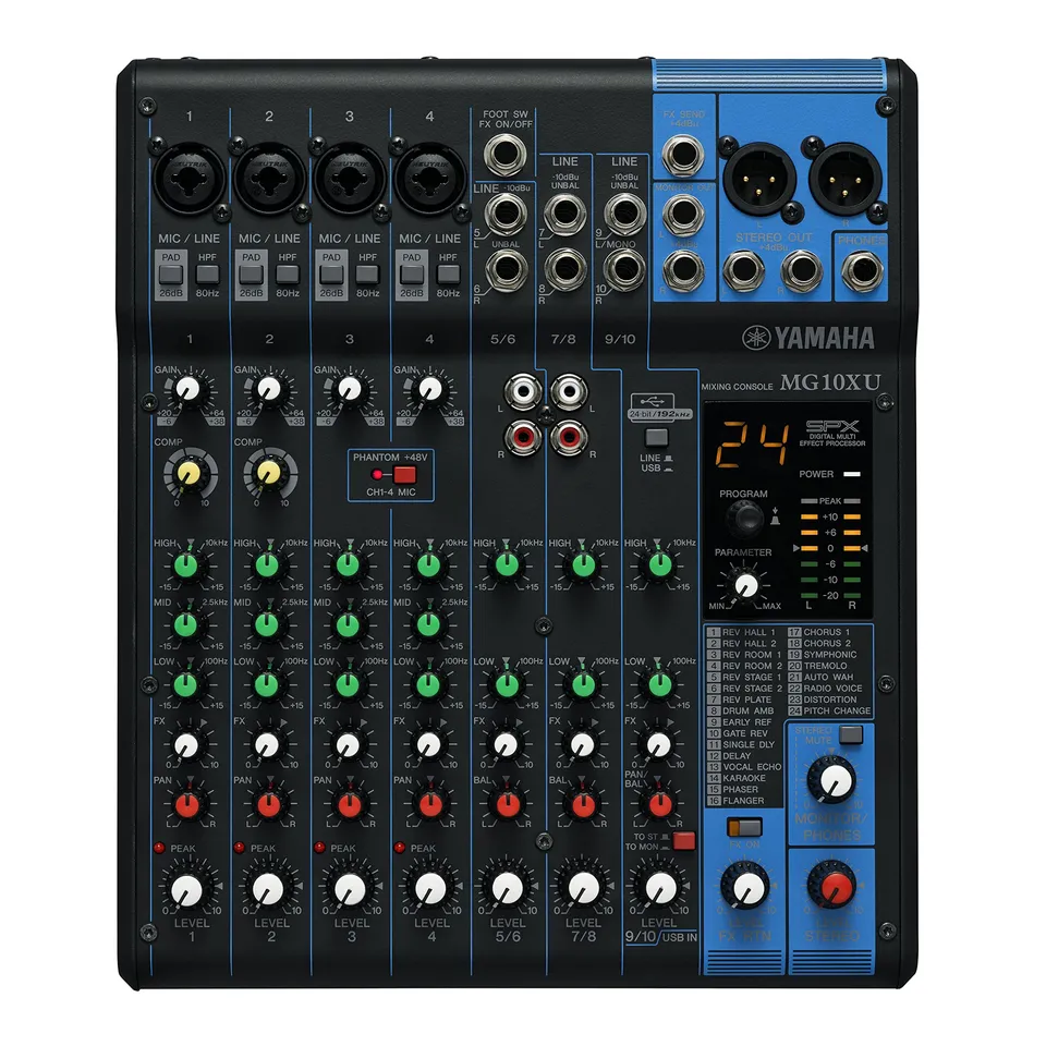 Yamaha MG10XU Mixer 10 Canali USB Effetti SPX D-PRE