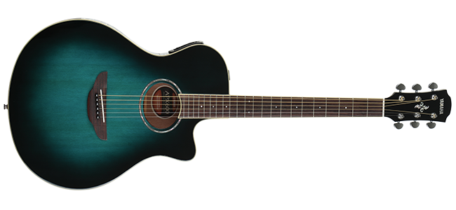 Yamaha APX600 chitarra elettroacustica thinline Oriental Blue Burst