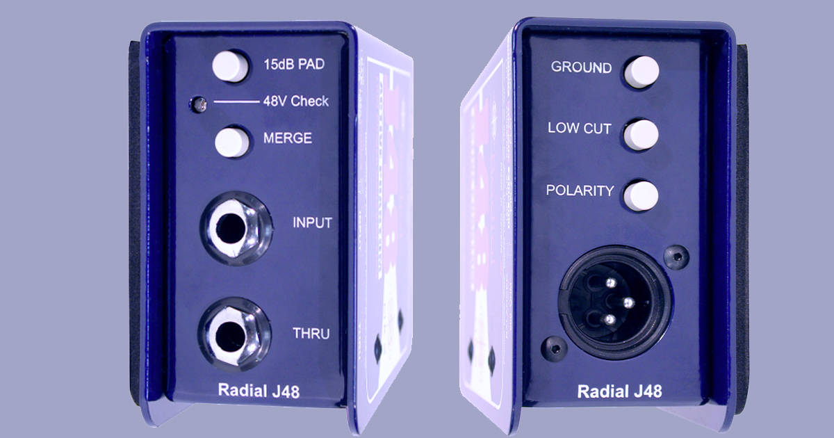 Radial J48 Direct Box Attiva Phantom 48V Tour