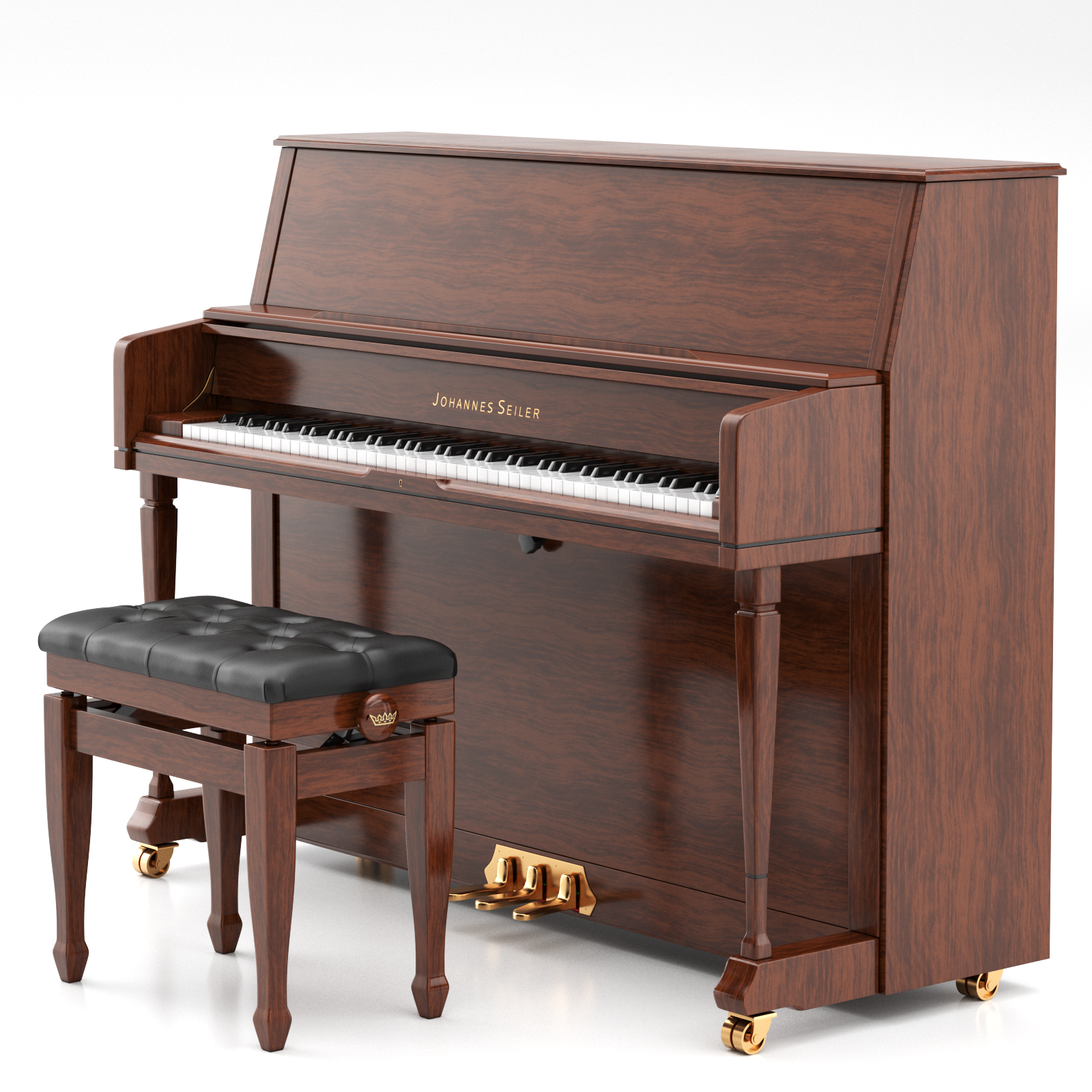 Johannes Seiler GS-247 Pianoforte Verticale Nero Lucido