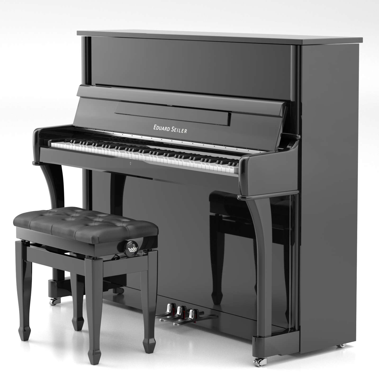 Seiler Eduard Seiler ED-126 MN pianoforte verticale nero lucido