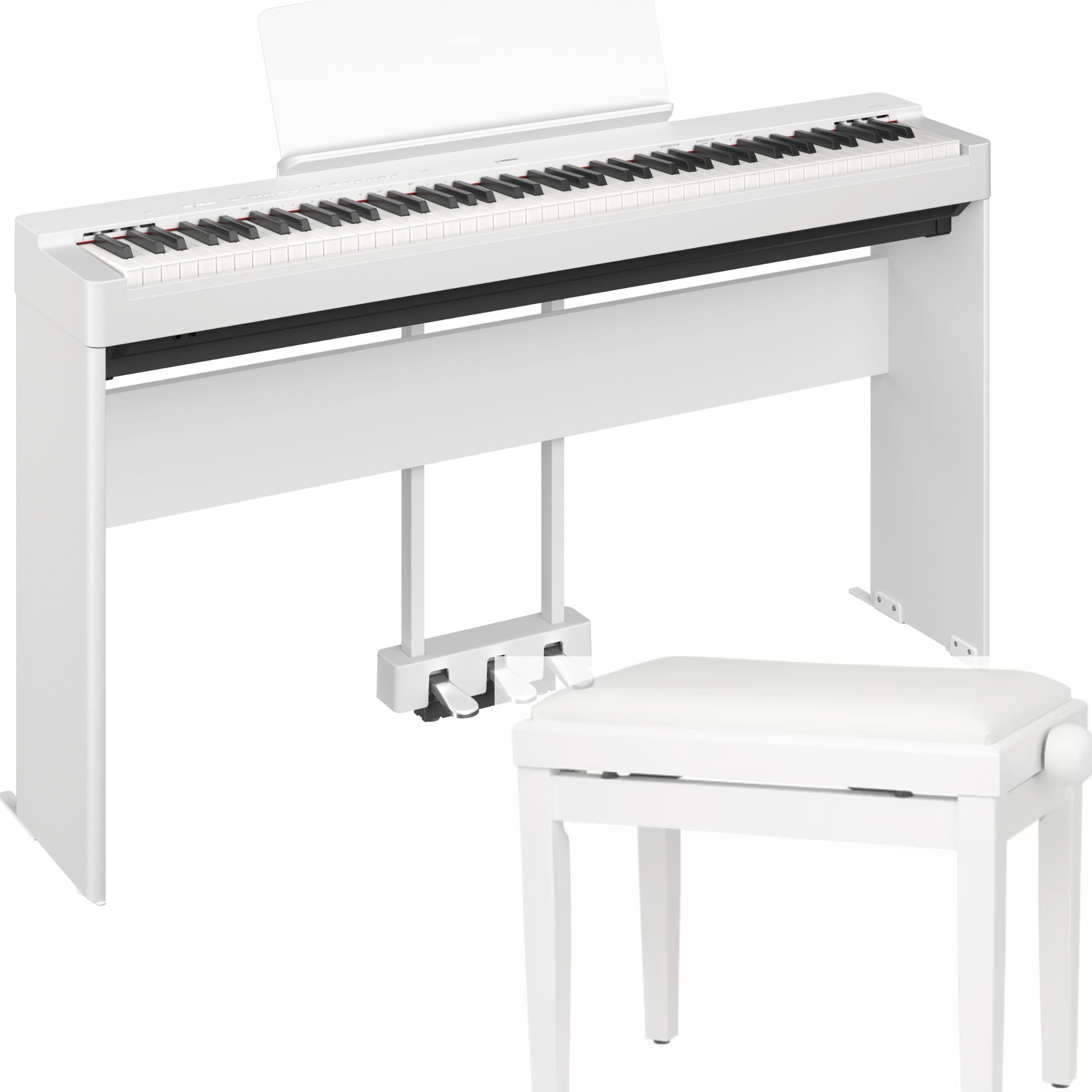 Yamaha P-225 pianoforte digitale bianco bundle 88 tasti
