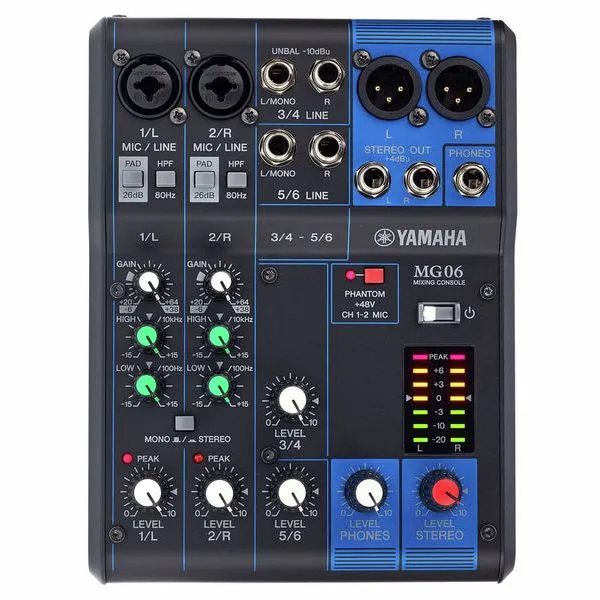 Yamaha MG06 mixer analogico 6 canali D-PRE