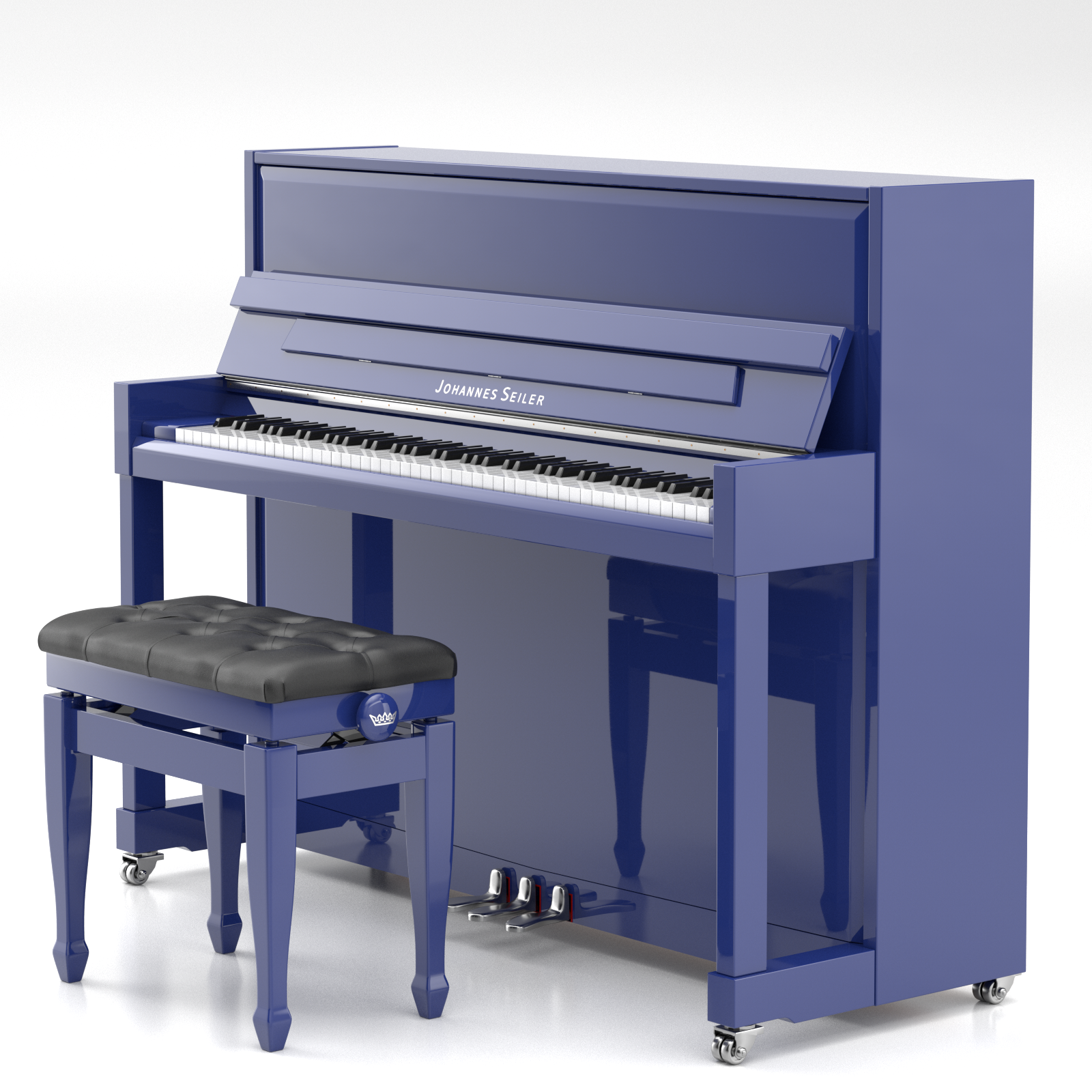 Seiler Johannes Seiler GS-116 Nickel pianoforte verticale nero lucido