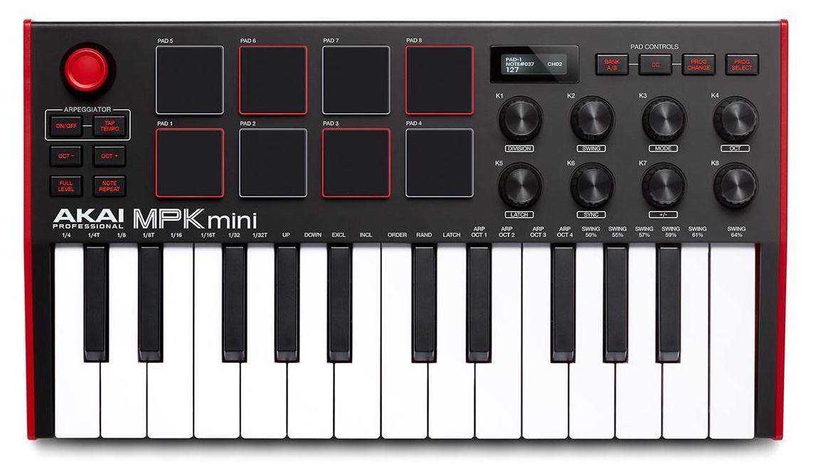 Akai MPK Mini 3 tastiera MIDI USB 25 tasti nera