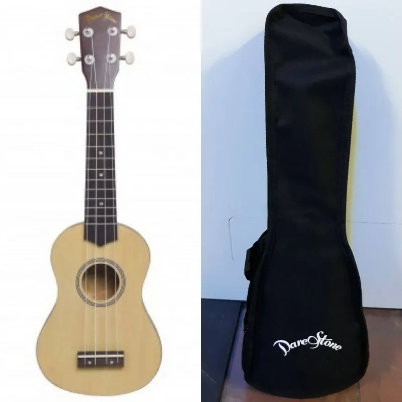 Darestone UKSNT ukulele soprano natural con borsa